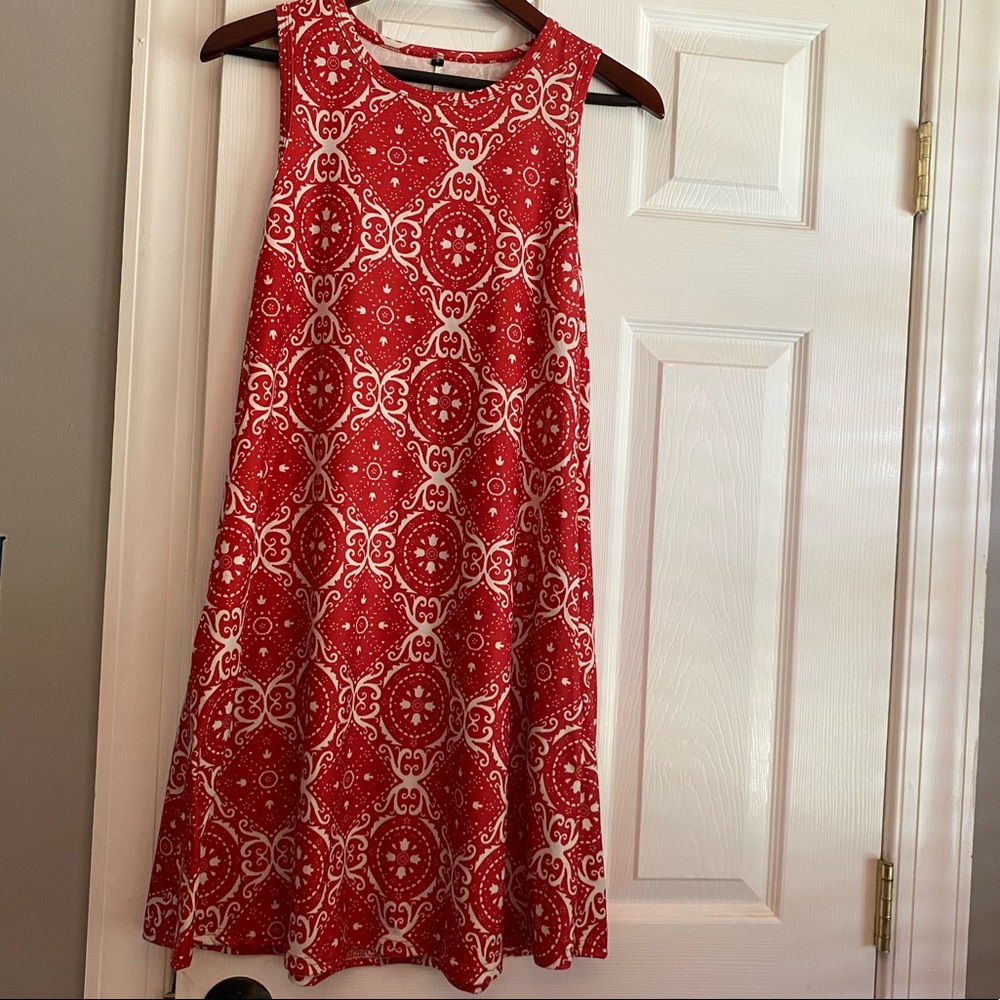 Bandanna print tank dress